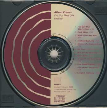 CD Alison Krauss: I've Got That Old Feeling