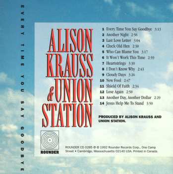 CD Alison Krauss & Union Station: Every Time You Say Goodbye