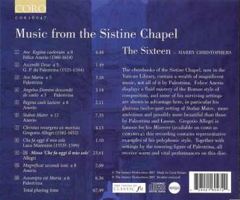 CD Gregorio Allegri: Music From The Sistine Chapel