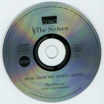 CD Gregorio Allegri: Music From The Sistine Chapel