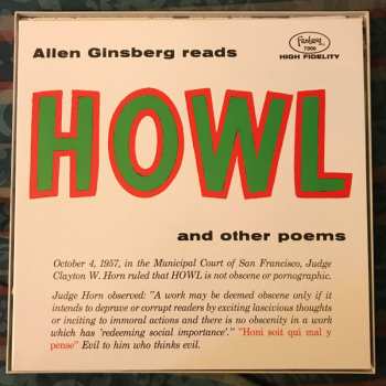 LP Allen Ginsberg: Howl DLX | LTD | CLR