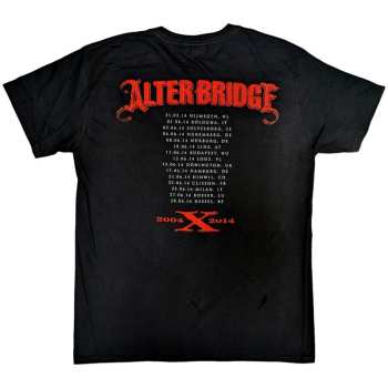 Merce Alter Bridge: Alter Bridge Unisex T-shirt: Fortress 2014 Tour Dates (back Print) (small) S