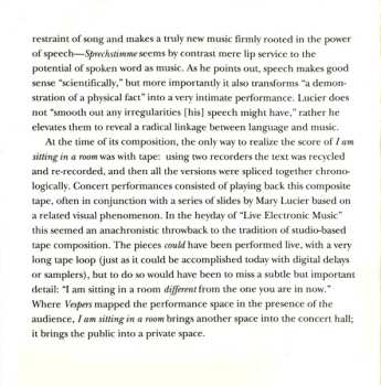 CD Alvin Lucier: I Am Sitting In A Room