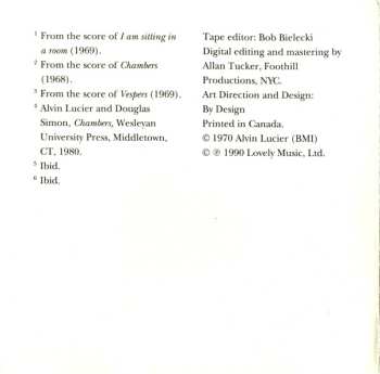 CD Alvin Lucier: I Am Sitting In A Room