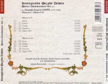 CD La Tempesta: Missa In C, Missa Ex D