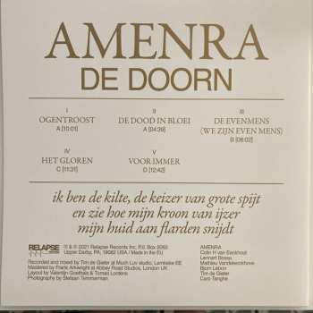 2LP Amenra: De Doorn CLR