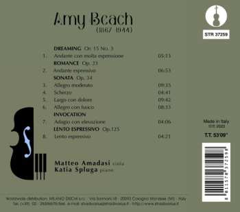 CD Amy Marcy Cheney Beach: Dreaming Amy Beach (For Viola & Piano)