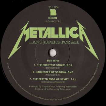 2LP Metallica: ...And Justice For All