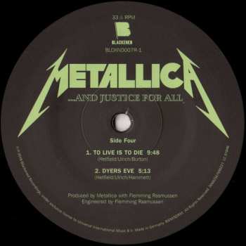 2LP Metallica: ...And Justice For All