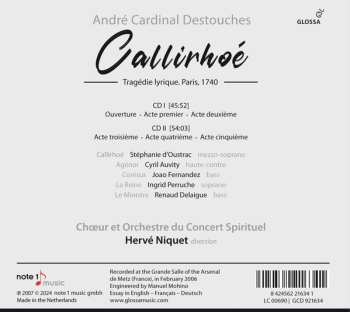 2CD Hervé Niquet: Callirhoé