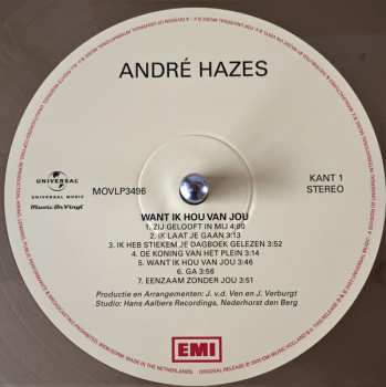 LP André Hazes: Want Ik Hou Van Jou CLR | LTD