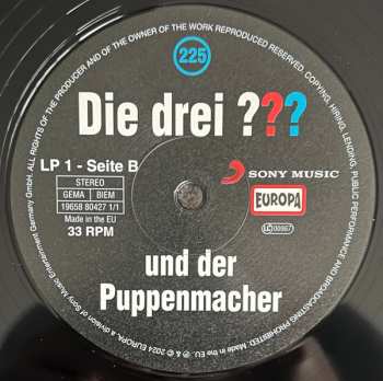 5LP/Set di cofanetti André Marx: Die Drei ??? 225 - Und Der Puppenmacher CLR | LTD