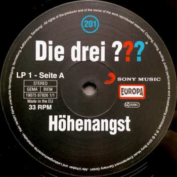 2LP André Minninger: Die Drei ??? 201 - Höhenangst  LTD