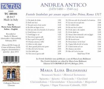 CD Maria Luisa Baldassari: Frottole Intabulate Libro Primo, 1517