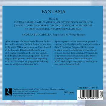 CD Andrea Buccarella: Fantasia - From Andrea Gabrieli To Johann Sebastian Bach