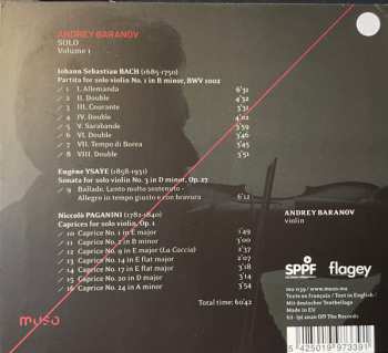 CD Johann Sebastian Bach: Solo Volume 1