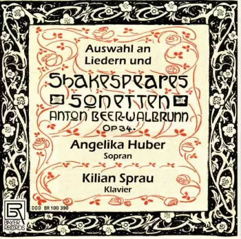 Auswahl An Liedern Und Shakespeares Sonetten, Op. 34