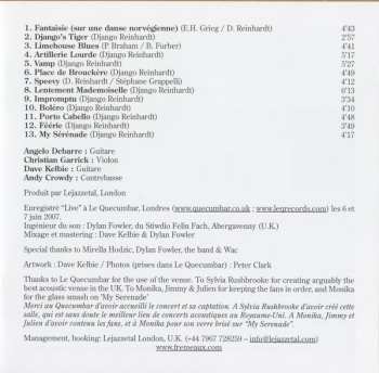 CD Angelo Debarre Quartet: Live At Le Quecumbar London
