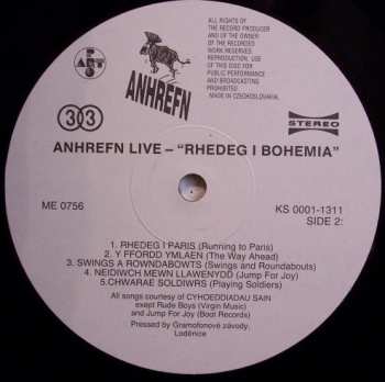 LP Anhrefn: Live! Rhedeg I Bohemia