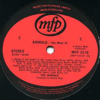 LP The Animals: The Most Of