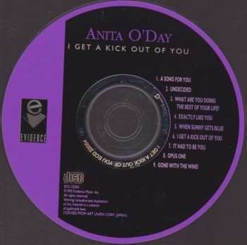 CD Anita O'day: I Get A Kick Out Of You