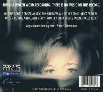 2CD Anne Clark: Notes Taken, Traces Left