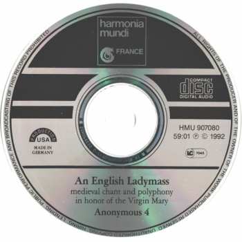 CD Anonymous 4: An English Ladymass (Medieval Chant And Polyphony)