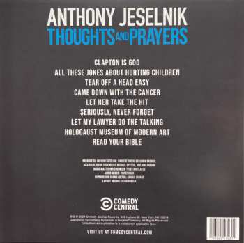 2LP Anthony Jeselnik: Thoughts And Prayers