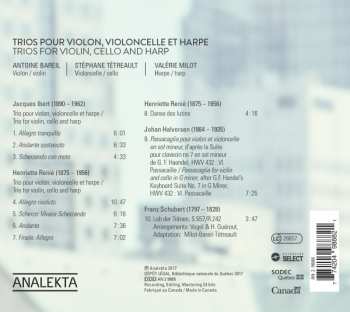 CD Stéphane Tétreault: Trios Pour Violon, Violoncelle Et Harpe
