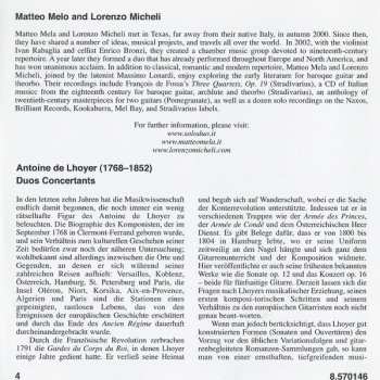 CD Antoine de Lhoyer: Duos Concertants