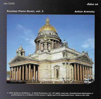CD Anton Stepanovich Arensky: Russian Piano Music Series Vol. 5