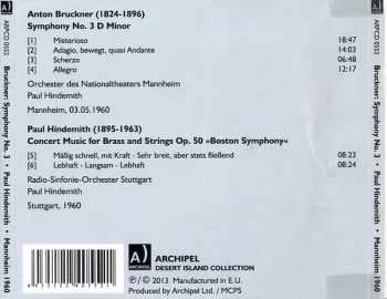 CD Paul Hindemith: Anton Bruckner: Symphony No. 3 / Paul Hindemith: Music For Brass And Strings