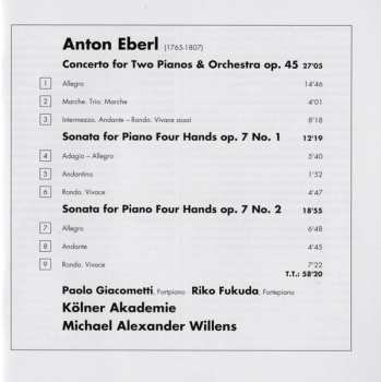 CD Kölner Akademie: Concerto For Two Pianos & Orchestra Op. 45 / Sonatas For Piano Four Hands