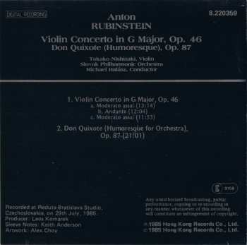 CD Slovak Philharmonic Orchestra: Violin Concerto In G Major, Op. 46 / Don Quixote (Humoresque), Op. 87