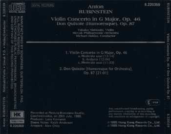 CD Slovak Philharmonic Orchestra: Violin Concerto In G Major, Op. 46 / Don Quixote (Humoresque), Op. 87