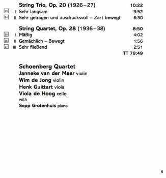 CD Anton Webern: Chamber Music for Strings