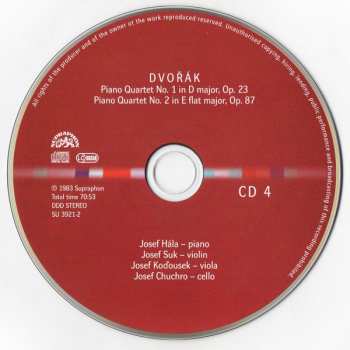 4CD/Set di cofanetti Antonín Dvořák: Chamber Works - Piano Quartets & Quintets - String Quintets & Sextet