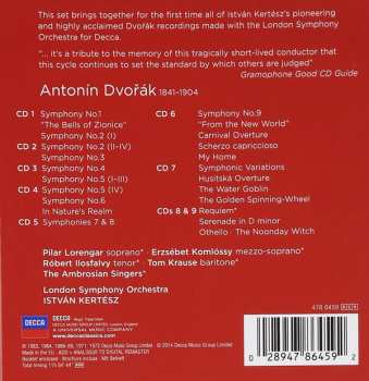 9CD/Set di cofanetti Antonín Dvořák: Complete Symphonies · Tone Poems · Overtures · Requiem