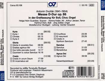 CD Antonín Dvořák: Messe D-Dur