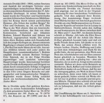 CD Antonín Dvořák: Messe D-Dur