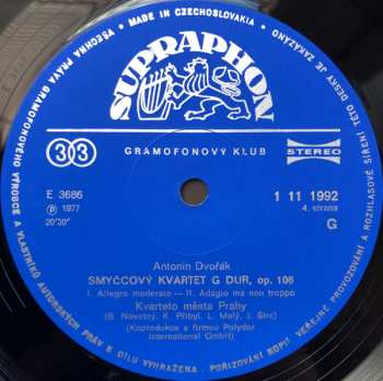 3LP/Set di cofanetti Antonín Dvořák: Smyčcové Kvartety