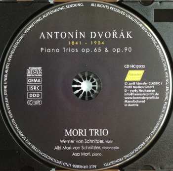 CD Antonín Dvořák: Piano Trios Op. 65 & Op. 90