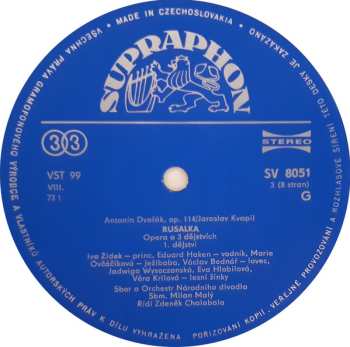 4LP/Set di cofanetti Antonín Dvořák: Rusalka, Op. 114