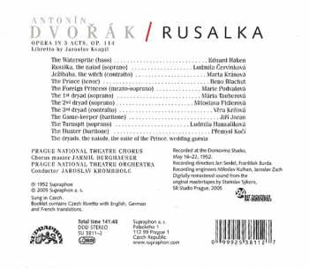 2CD/Set di cofanetti Antonín Dvořák: Rusalka - Opera In 3 Acts