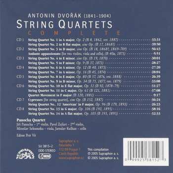 8CD/Set di cofanetti Antonín Dvořák: String Quartets Complete