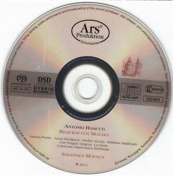 SACD Antonio Rosetti: Requiem Für Mozart