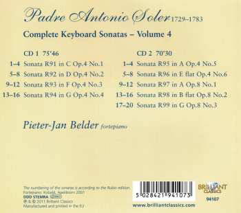 2CD Padre Antonio Soler: Keyboard Sonatas