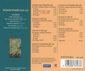 CD Antonio Vivaldi: String Concertos, Flute Concertos, Piccolo Concerto