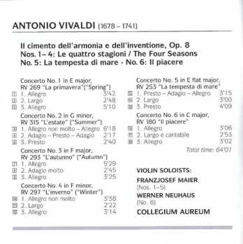 CD Antonio Vivaldi: Le Quattro Stagioni / La Tempesta Di Mare / Il Piacere