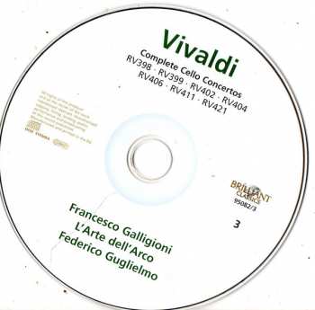 4CD/Set di cofanetti Antonio Vivaldi: Complete Cello Concertos
